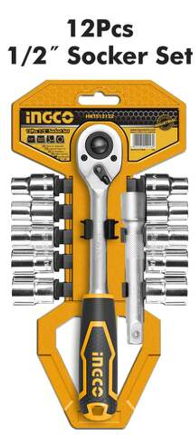 Набор головок 1/2" с трещоткой 12 шт. INGCO HKTS12122 INDUSTRIAL
