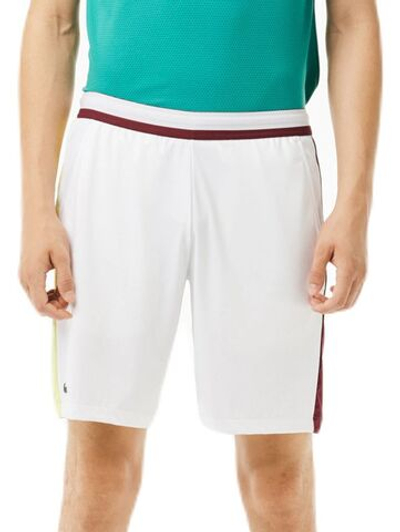 Мужские теннисные шорты Lacoste Tennis x Daniil Medvedev Regular Fit Shorts - white/flashy yellow/bordeaux