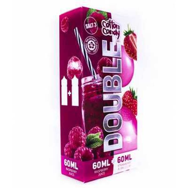 Купить Cotton Candy DOUBLE - Raspberry juice + Strawberry Bubblegum (2*60 мл)