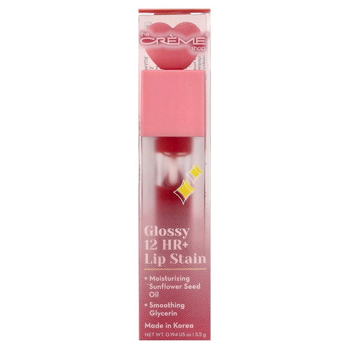 The Creme Shop, Glossy 12 HR + оттенок для губ, тедди, 5,5 г (0,194 унции)