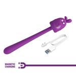 Фиолетовый гибкий вибратор - 14,2 см. (Цвет: фиолетовый)