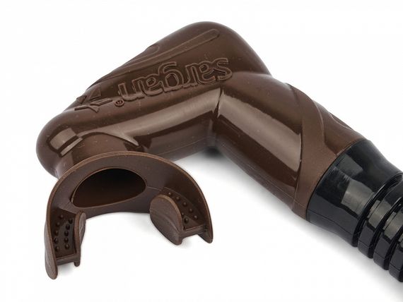 Набор маска+трубка в сумке Sargan Сталкер-Н коричневый/черный