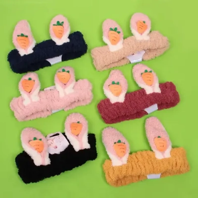 Повязка на голову «Little bunny- Bunny», микс 6 цветов, 20*6 см (подвес Единорожек)