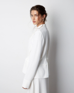 Блуза из смесовой вискозы Александр Маккуин белый