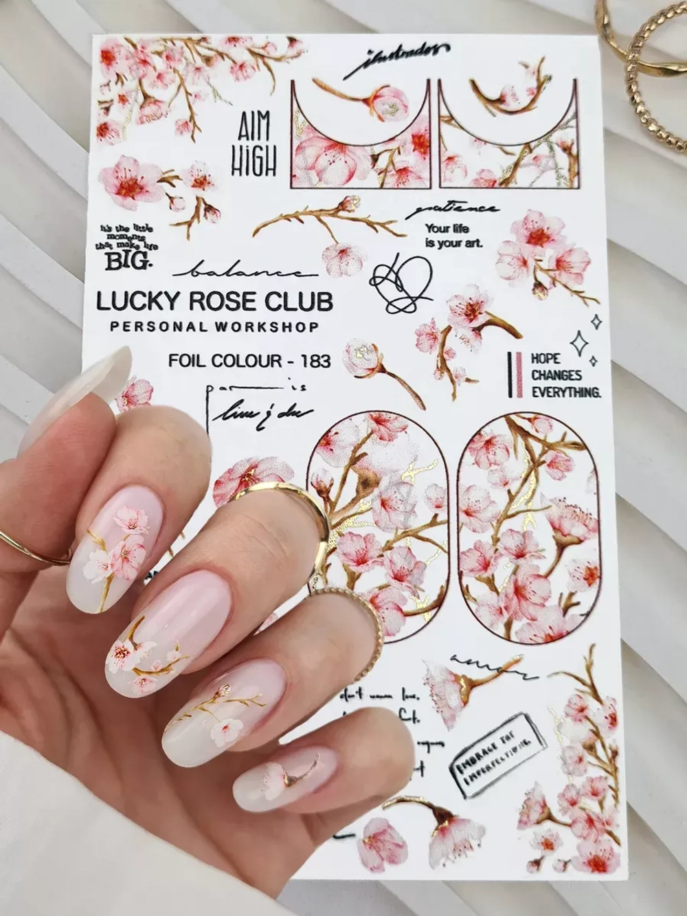 Lucky Rose Слайдеры наклейки для ногтей Foil 183
