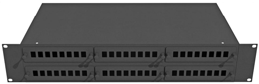 Кросс оптический стоечный  TopLAN КРС-Top-2U-48SC/DLC-BK