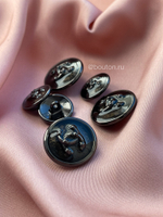 Пуговицы Шан. черные (графит)