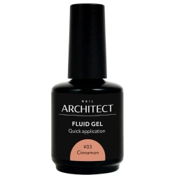 Nail ARCHITECT FLUID GEl - Гель Флюид теплый бежево-коричневый 03 Cinnamon. Жидкий, низкотемпературный, ультрастойкий гель, 15 мл