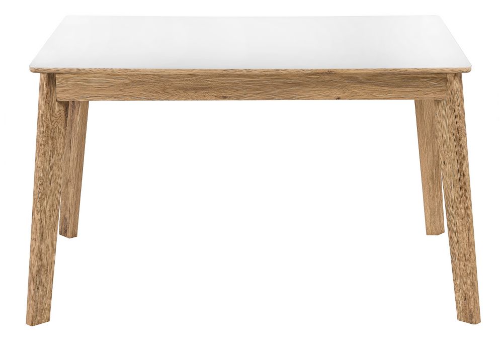 Стеклянный стол Арья 120х80х74 дуб монтана / белый