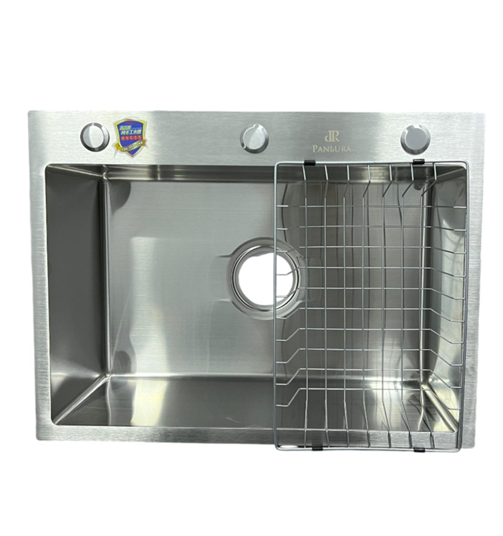 МЕТАЛ.МОЙКА 60х45 (ПРЯМОУГОЛЬНАЯ, САТИН, 60-69)