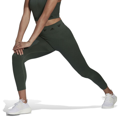 Женские теннисные брюки adidas Aeroknit Branded 7/8 Tight Women - Green