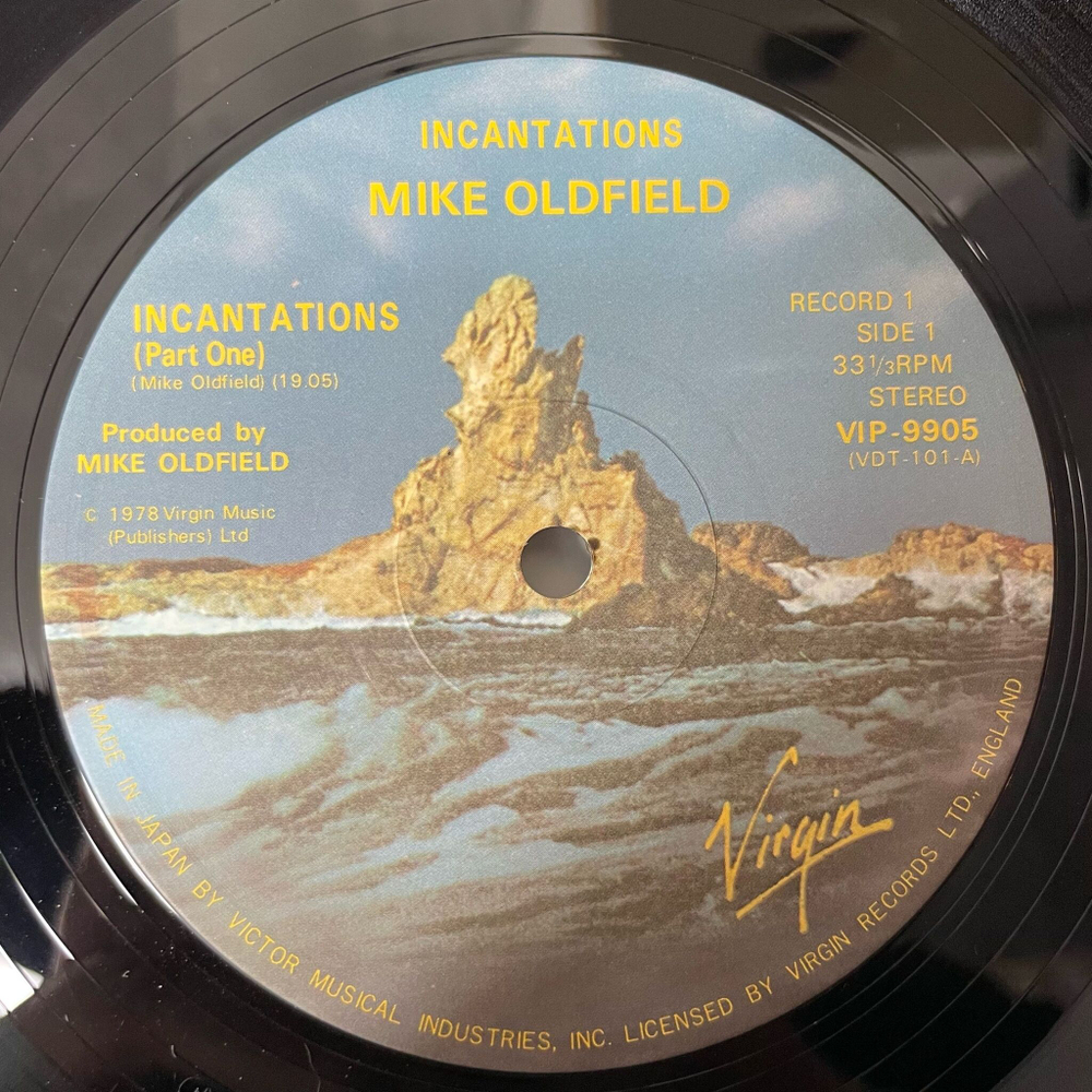 Винтажная виниловая пластинка LP Mike Oldfield Incantations (Japan 1978) (Obi)