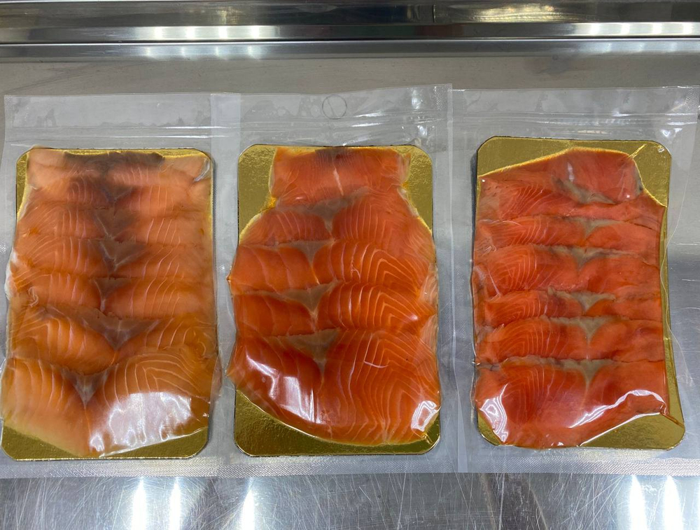 Лосось слабосоленый, филе-нарезка