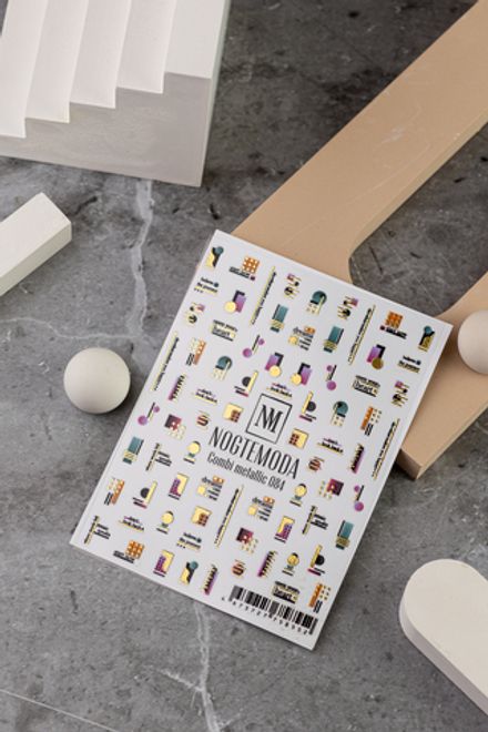 Nogtemoda Наклейки для ногтей Combi Metallic 084