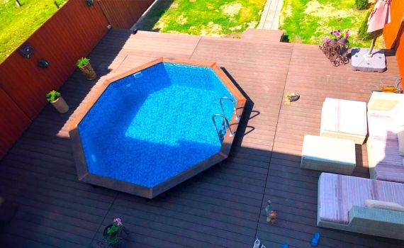 Морозоустойчивый сборный бассейн 370 х 370 см &quot;Орон&quot; круглый