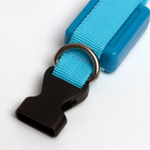 Ошейник светящийся узкий для небольших собак, 3 режима, 26см, Голубой