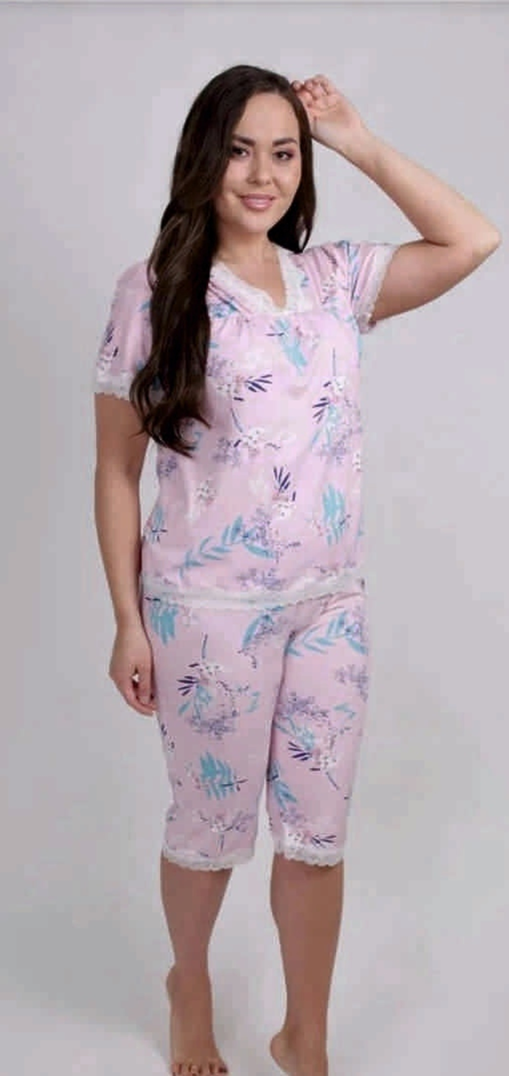 Пижама бриджи+футболка к/р 847-1/1 (розовый)