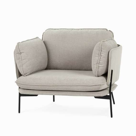 Кресло Sussex светло-серое