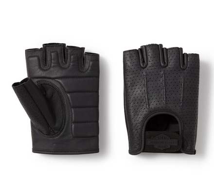 Кожаные перфорированные перчатки без пальцев Harley-Davidson®