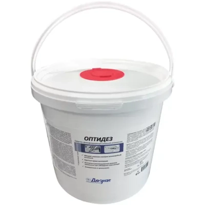 Оптидез салфетки дезинфицирующие в ведре с диспенсером - спанлейс 150х170 мм 250 шт