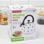 Чайник 2л нерж со свистком, 1070WH