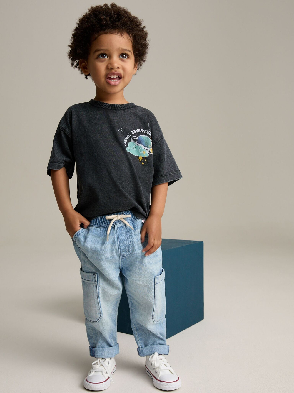 Джинсы карго для мальчика Next E45-344, Голубой