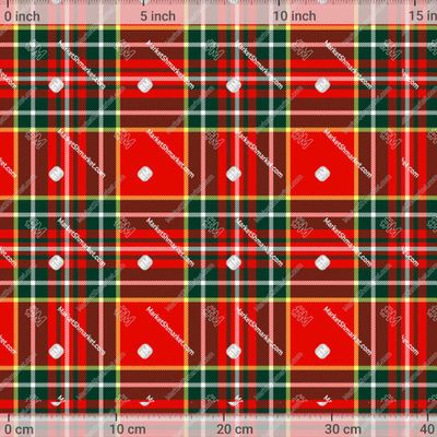 Красный классический тартан (клетка) by Natalyon 652 DPI