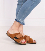 Кожаные шлепанцы kyoto Birkenstock - коричневый(1022572)