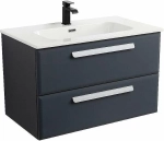 Тумба с раковиной Cezares ECO-CER-N 80 ECO-CER-N-800-2C-SO-GR-P графит