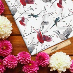 Ткань оксфорд 600 зимние птицы