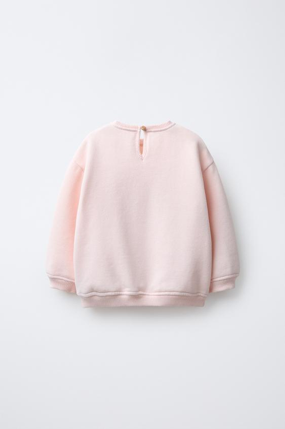 ZARA ТОЛСТОВКА С БАНТОМ ИЗ ВЕЛЬВЕТА, РОЗОВЫЙ