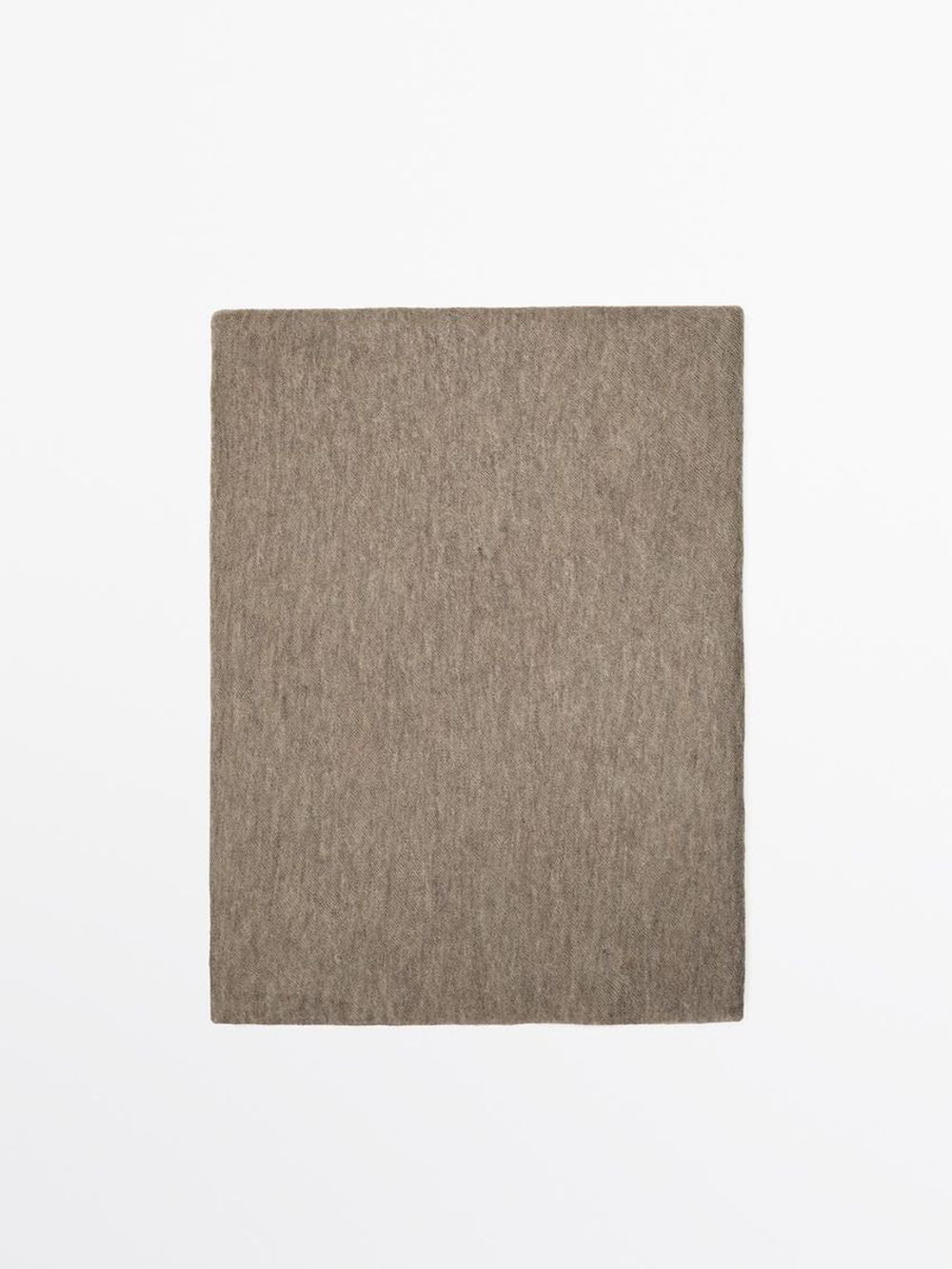 Massimo Dutti Шарф из 100% кашемира, натуральный, кротово-коричневый