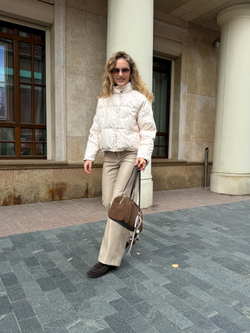 Пуховик Floral розовый