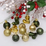 Набор украшений «Волшебное сияние» 4 см (13 предметов),изумруд/золото