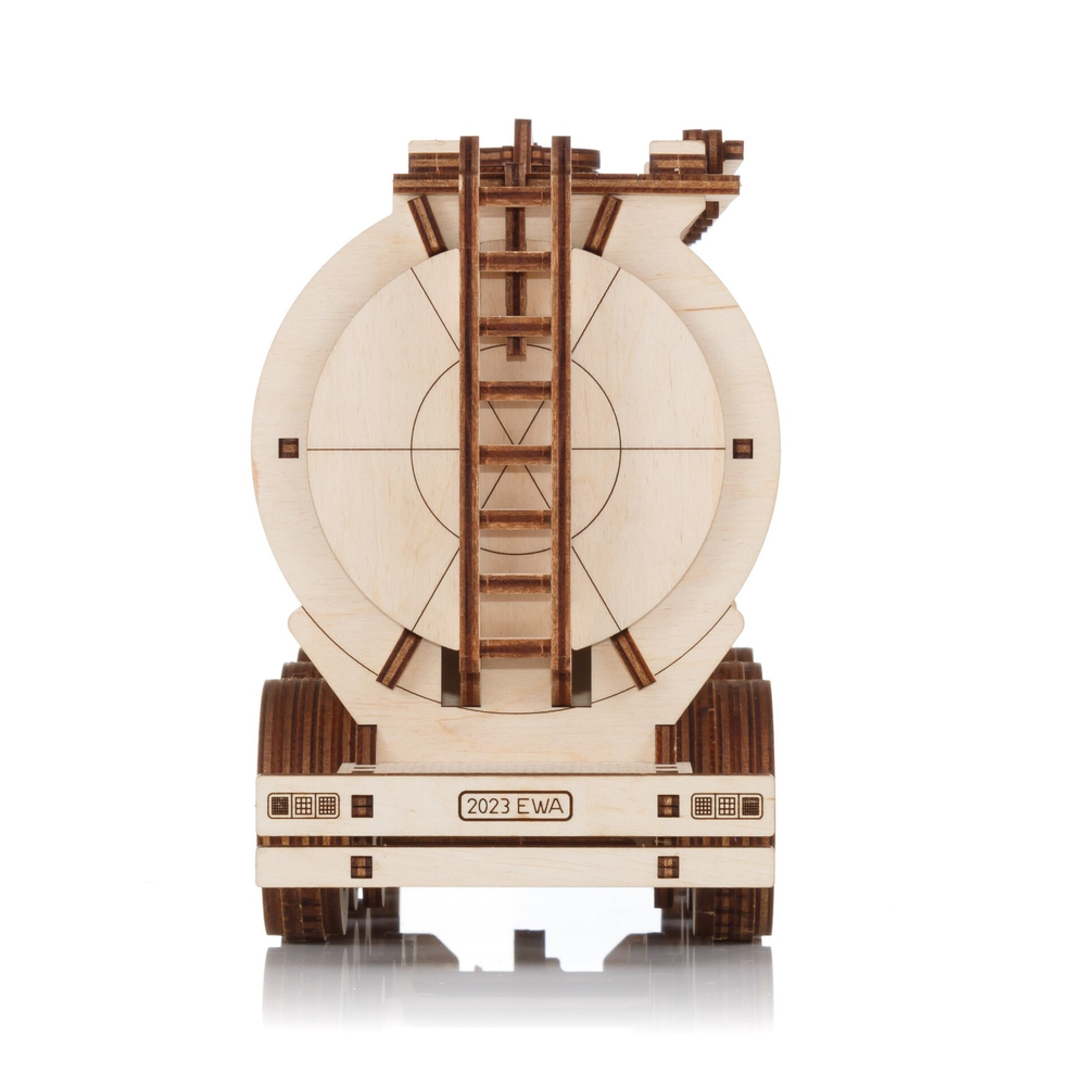 Прицеп Цистерна для тягача Король дорог от EWA - Деревянный конструктор, сборная механическая модель, 3D пазл