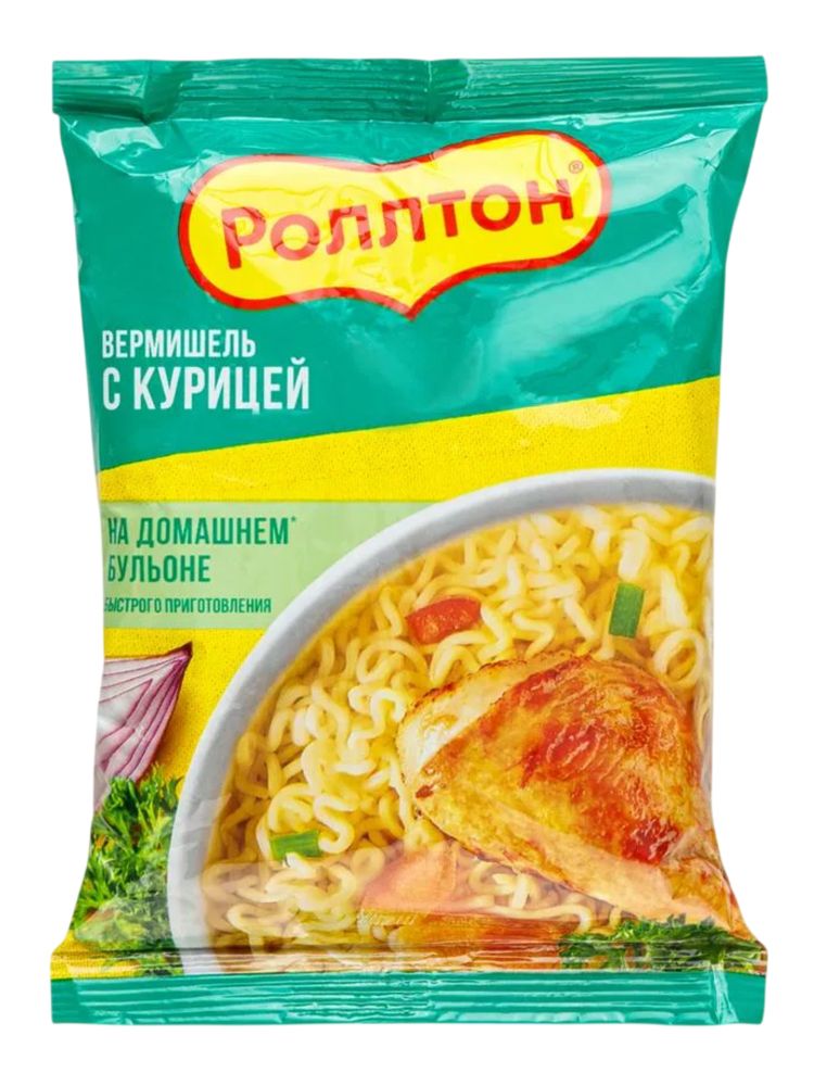 Лапша Роллтон С курицей на домашнем бульоне 60 г