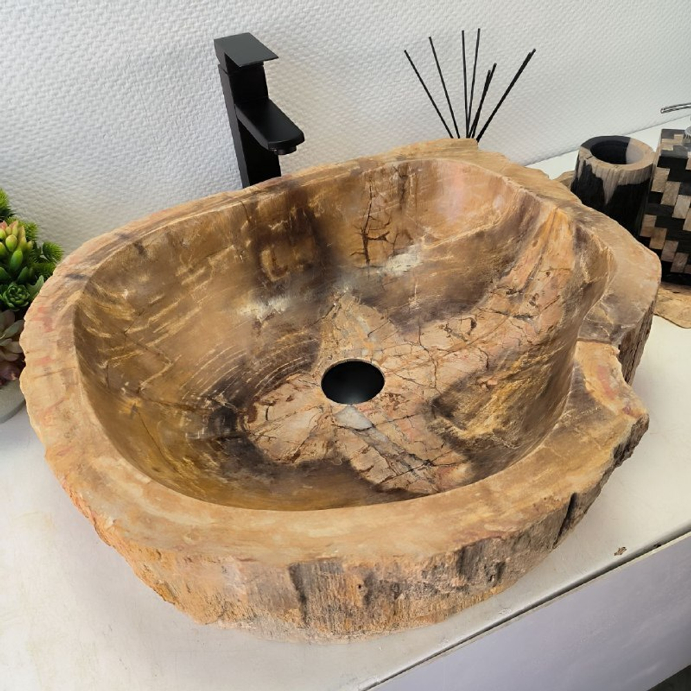 Раковина из окаменелого дерева OD-62432 57*52*15