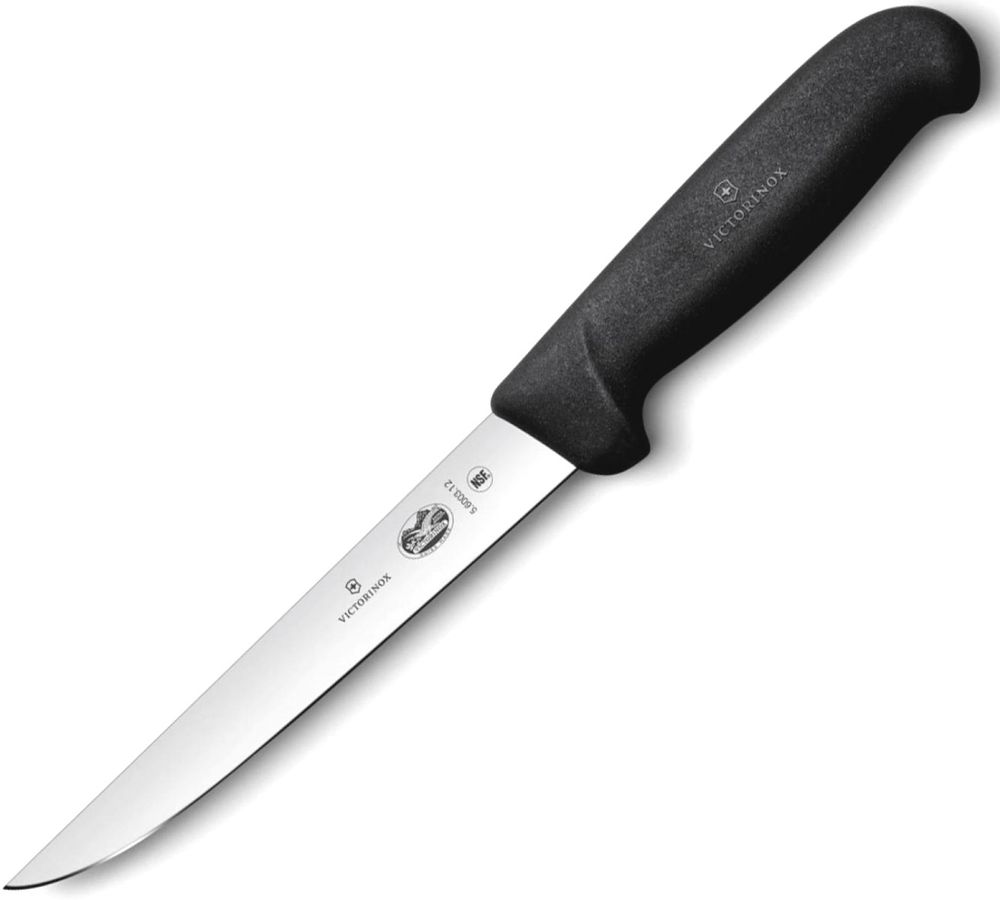 Нож Victorinox обвалочный, лезвие 12 см широкое, черный