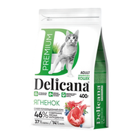 Delicana корм сухой для взрослых кошек всех пород ягнёнок