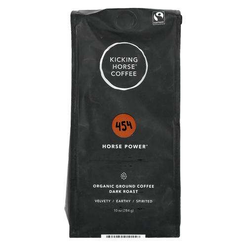Kicking Horse, 454 Horse Power®, органический молотый кофе, темная обжарка, 284 г (10 унций)