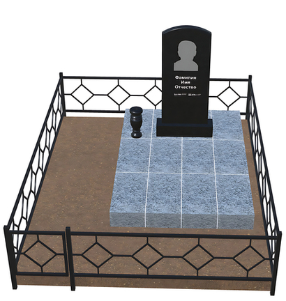 Готовое ритуальное сооружение 1,2м*1,8м (под ключ)