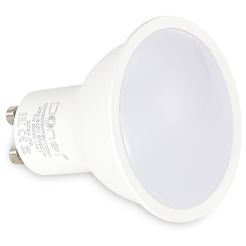 Светодиодная лампа 7Вт,  MR16,  220В,  GU10,  3000K,  560Лм,  Ra&gt;80,  110°,  D50хH55мм,  Dim Triac