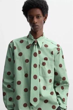 ZARA X HARRY LAMBERT, ГАЛСТУК В ГОРОШЕК, СВЕТЛО-ЗЕЛЕНЫЙ