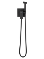 Смеситель с гигиеническим душем встраиваемый WONZON & WOGHAND CUBE, Черный матовый (WW-88829016-MB)