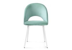 Стул на металлокаркасе Ирре confetti aquamarine / белый глянец