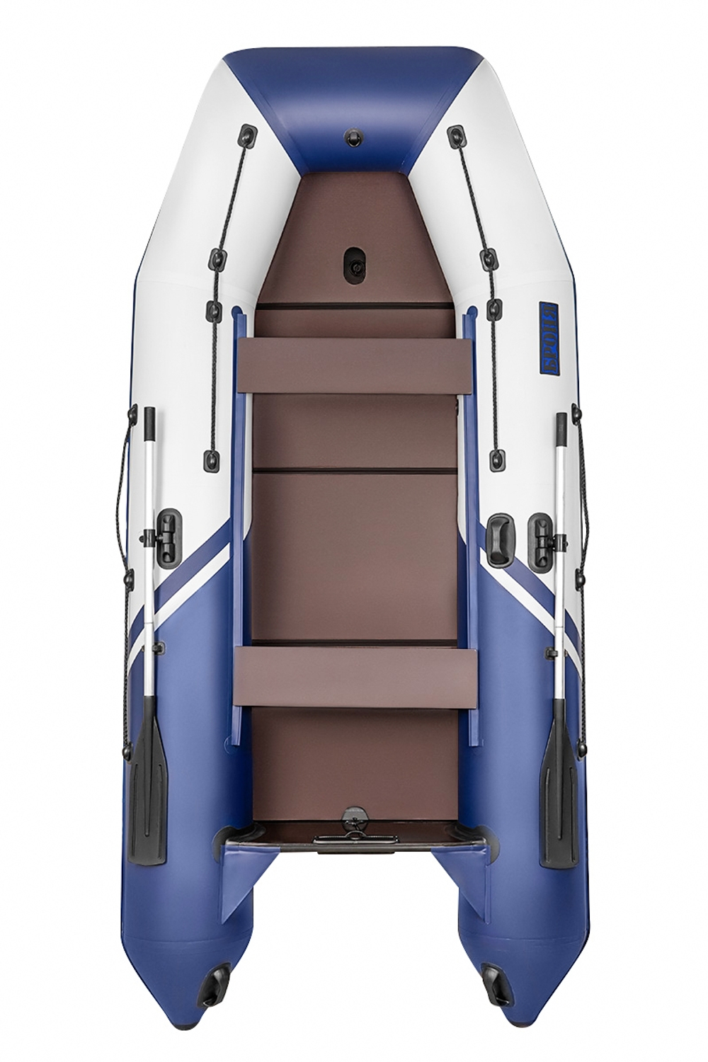 Броня-340 СК белый-синий + Toyama T 9.8 BMS (комплект лодка + мотор)