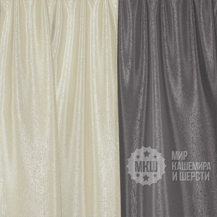 Готовые шторы Джэки (арт. А30-309-13)  - (180х270)х2 см. - молочный-стальной