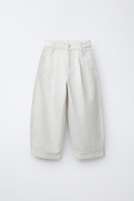 ZARA ДЖИНСЫ BALLOON, ЭКРЮ