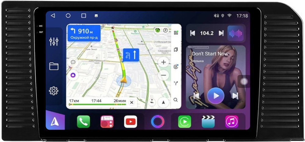 Магнитола для Toyota Land Cruiser Prado 250 2023+ (без 360) - FarCar BM10-9687 монитор 10.36" QLED на Android 14, TS10, 4+32Гб, CarPlay, 4G SIM-слот