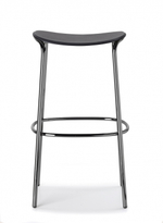 Табурет деревянный барный Scab Design Trick Wood, черный глянцевый никель, черный дуб